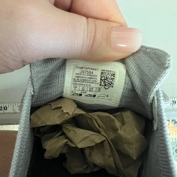 Merrell Gridway Womens Grey Knit Recycled Vibram Sneakers J97594 Size 11 - Picture 7 of 7